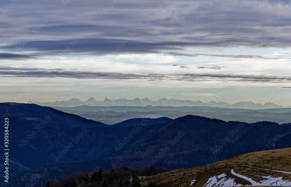 Les Alpes Suisses depuis les Vosges