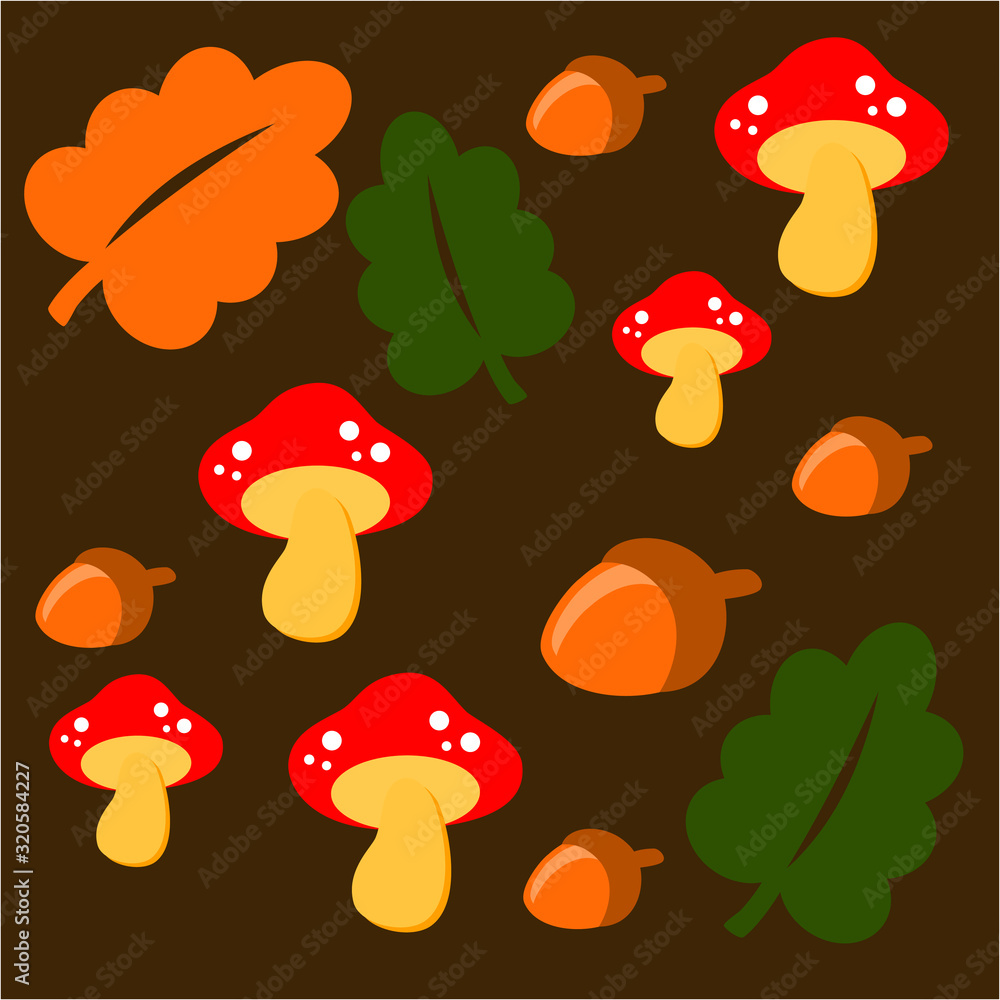 mushrooms on a background mushrooms on a background