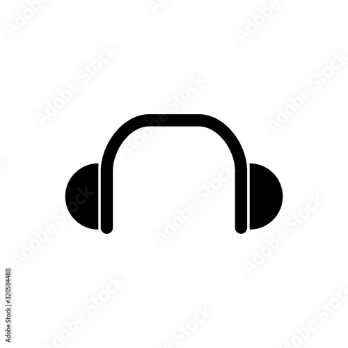 Headphones outline icon isolated. Symbol, logo illustration for mobile concept and web design.