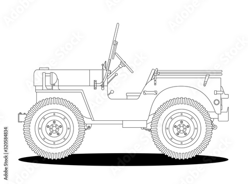 Militär Jeep Kontur