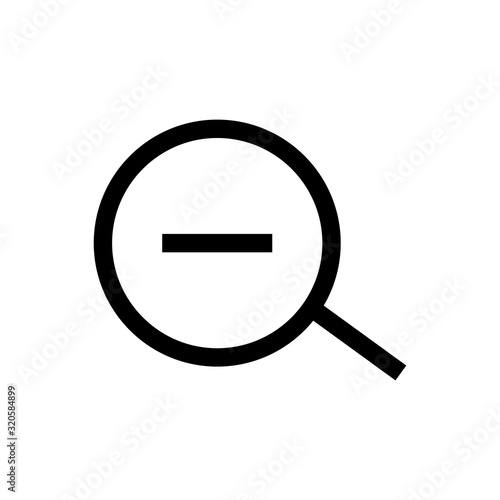 Zoom out outline icon isolated. Symbol, logo illustration for mobile concept and web design.