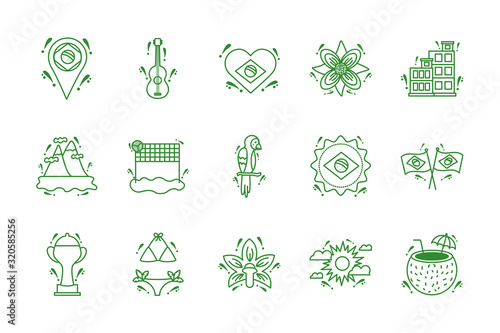 bundle of brazil set icons