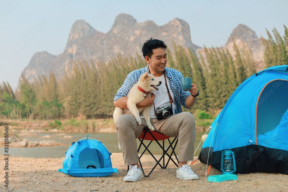Fototapeta premium camping in the mountains