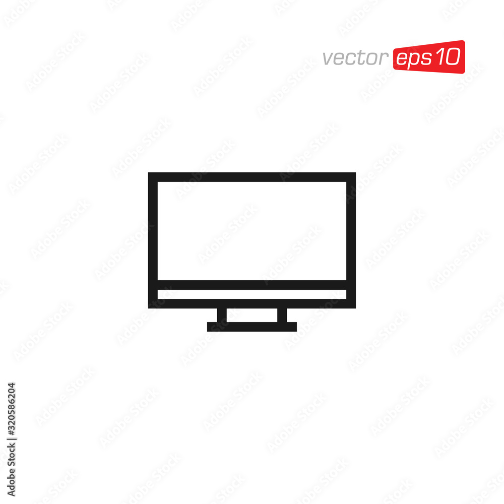 Monitor Television Icon Design Vector Monitor Television Icon Design Vector