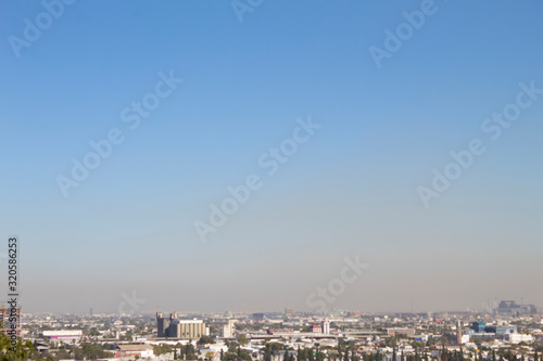 View of the progress in pollution in the city of Monterrey Mexico © AnnnysFotografa