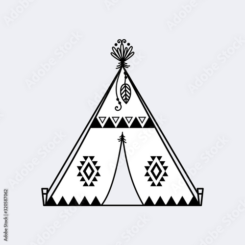 Beautiful indian wigwag vector illustration