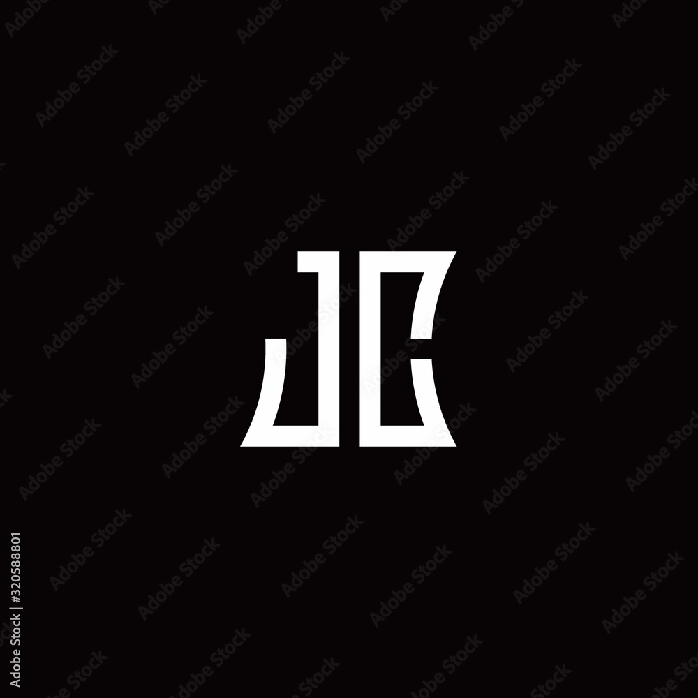 JC monogram logo with curved side style design template JC monogram logo with curved side style design template