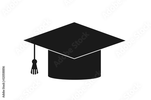 Education cap icon, Graduate Cap Icon Vector