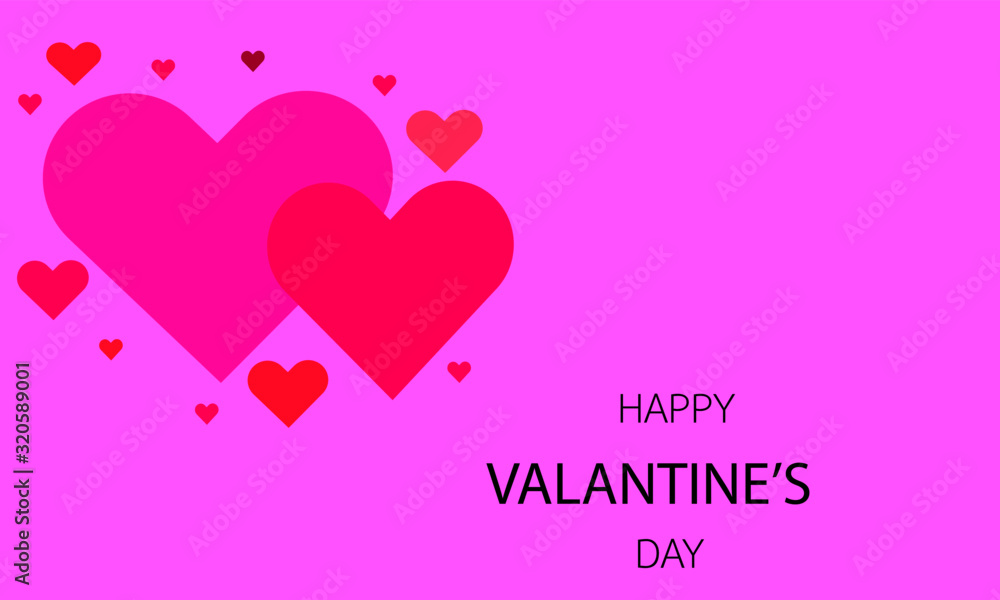 Happy Valentine's Day Design in a romantic background - vector