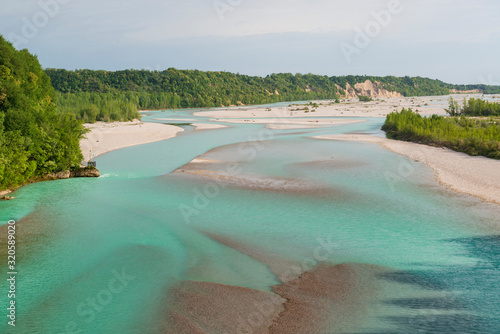 Obraz na płótnie Waters of Tagliamento river in Italy