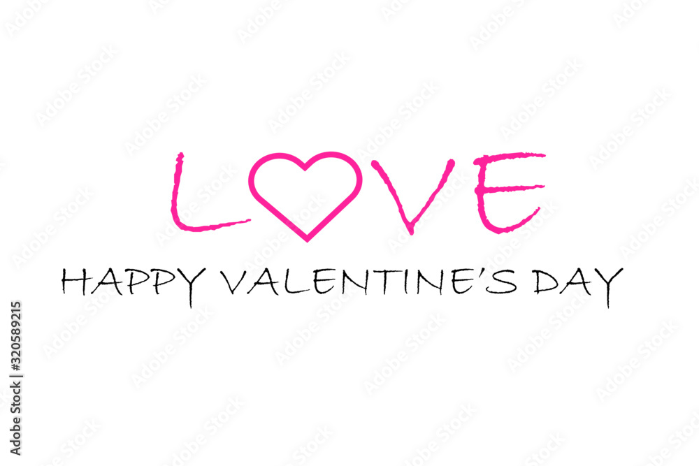Valentine's Day with typing Happy Valentines Day Messages And Background Vector Images