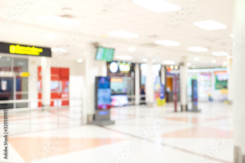 blur business people walk in the terminal, subway platform, train station, airport, office for background.