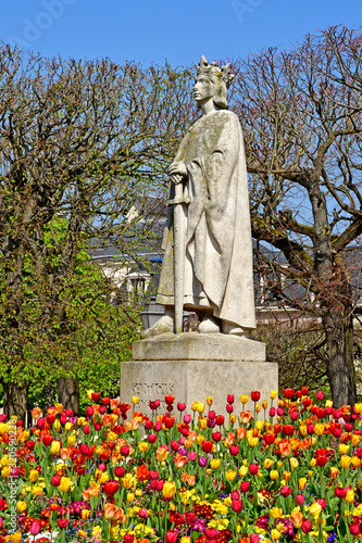 Poissy; France - april 11 2019 :  Saint Louis statue photo