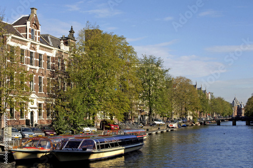 Amsterdam, Netherlands - november16 2018 : picturesque city in winter photo