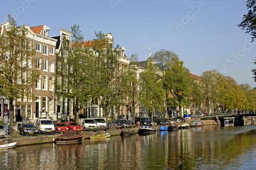 Amsterdam, Netherlands - november16 2018 : picturesque city in winter photo