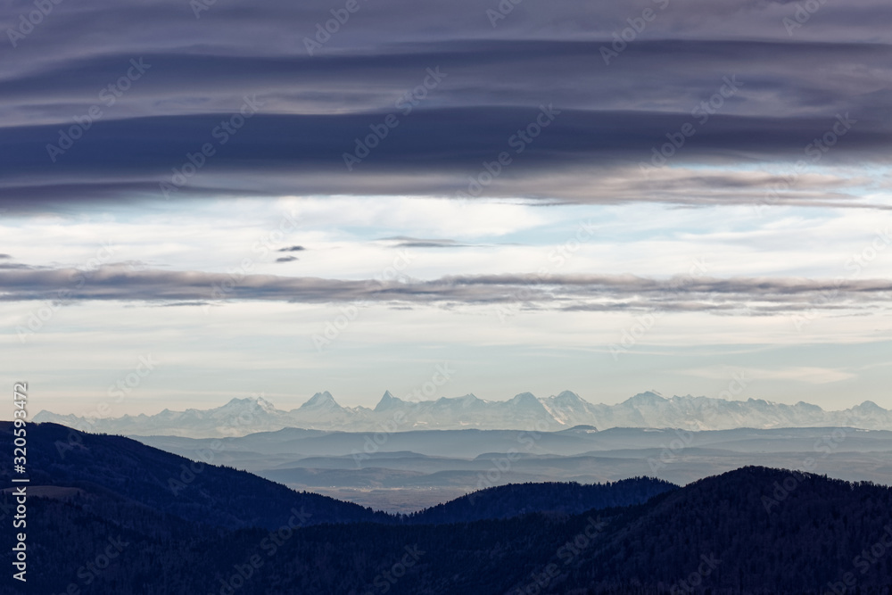 Obraz premium Les Alpes vues des Vosges