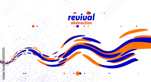 Abstract curve lines and fluid shapes vector background, dynamic energy flow, curvy wavy shapes flowing in 3D perspective template for cover or poster, advertising or print.