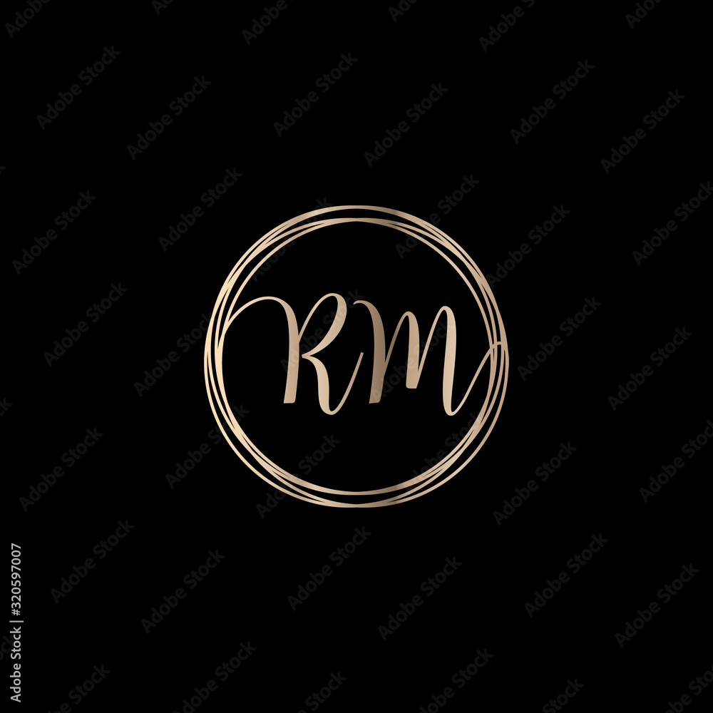Letter R M logo design with handwriting concept. Creative fashion logo design, couple letter , beauty icon. Logo with hand drawn style for wedding concept -vector Letter R M logo design with handwriting concept. Creative fashion logo design, couple letter , beauty icon. Logo with hand drawn style for wedding concept -vector