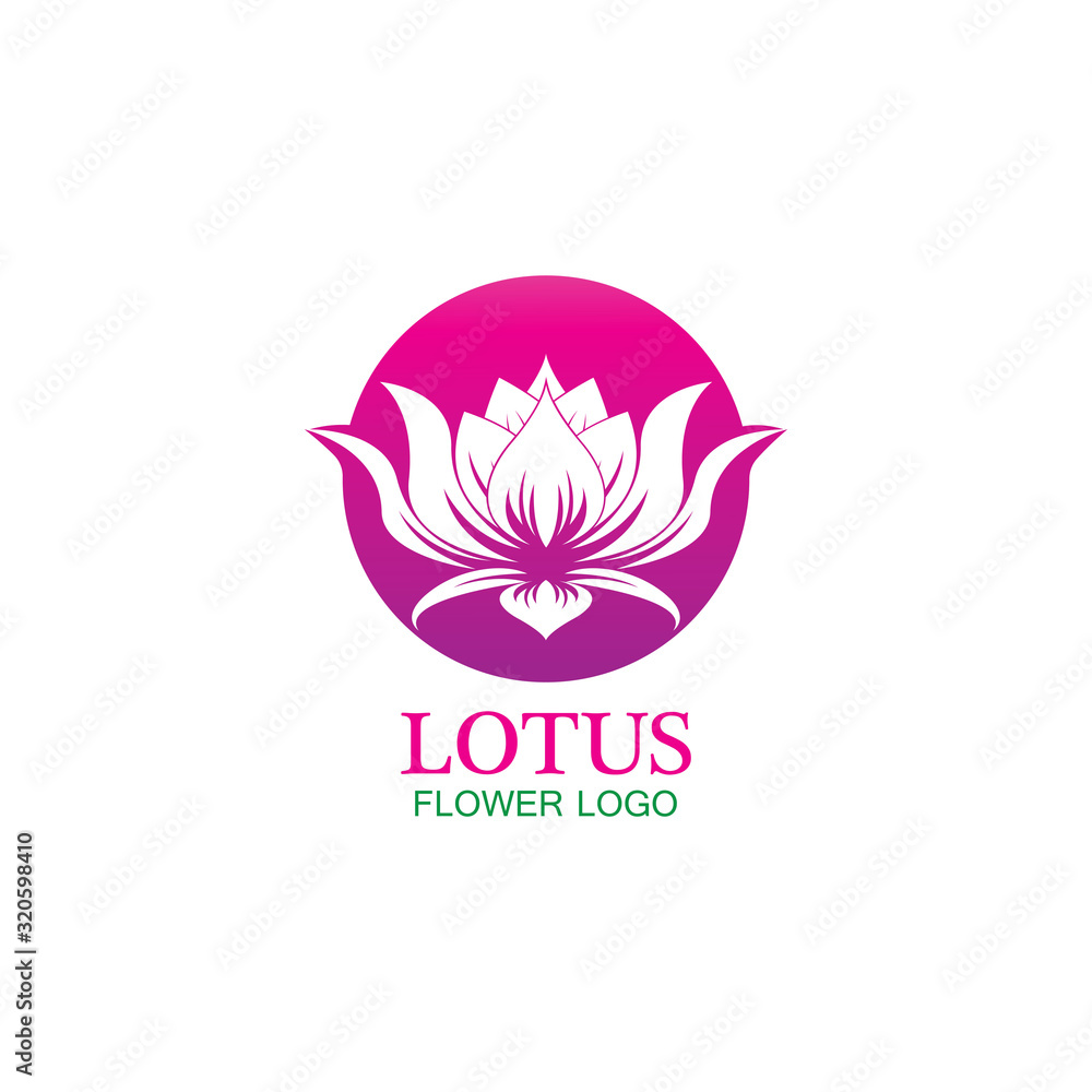 Obraz premium Vector lotus flowers design for spa, yoga class, hotel and resort