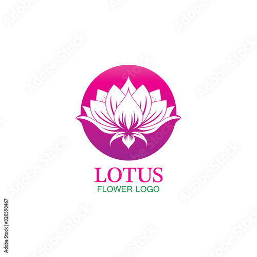 Fototapeta Naklejka Na Ścianę i Meble -  Vector lotus flowers design for spa, yoga class, hotel and resort