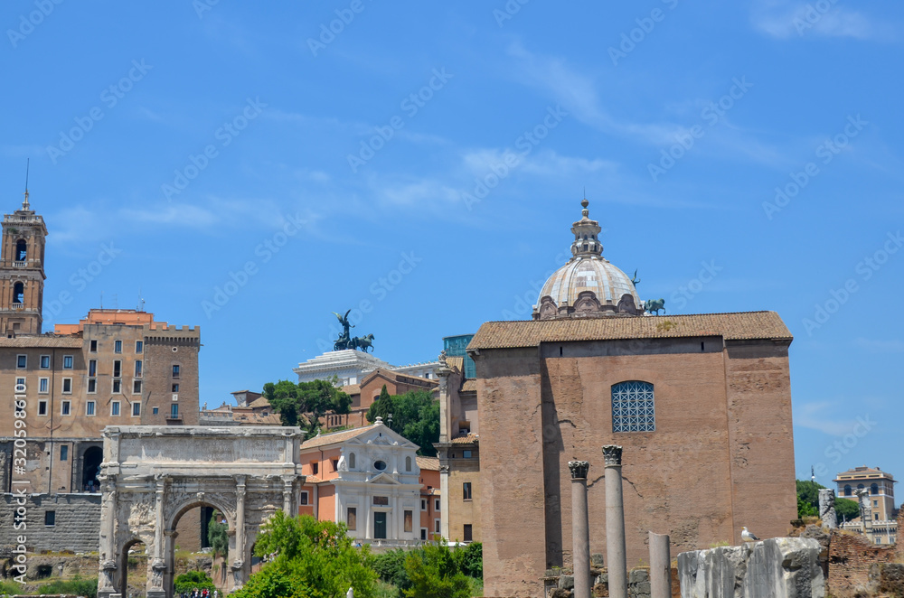 view of the city of rome italy