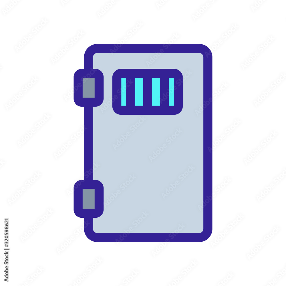 prison door icon vector. A thin line sign. Isolated contour symbol illustration prison door icon vector. A thin line sign. Isolated contour symbol illustration