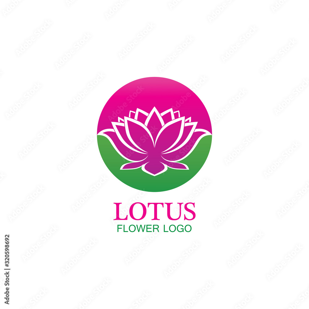 Vector lotus flowers design for spa, yoga class, hotel and resort