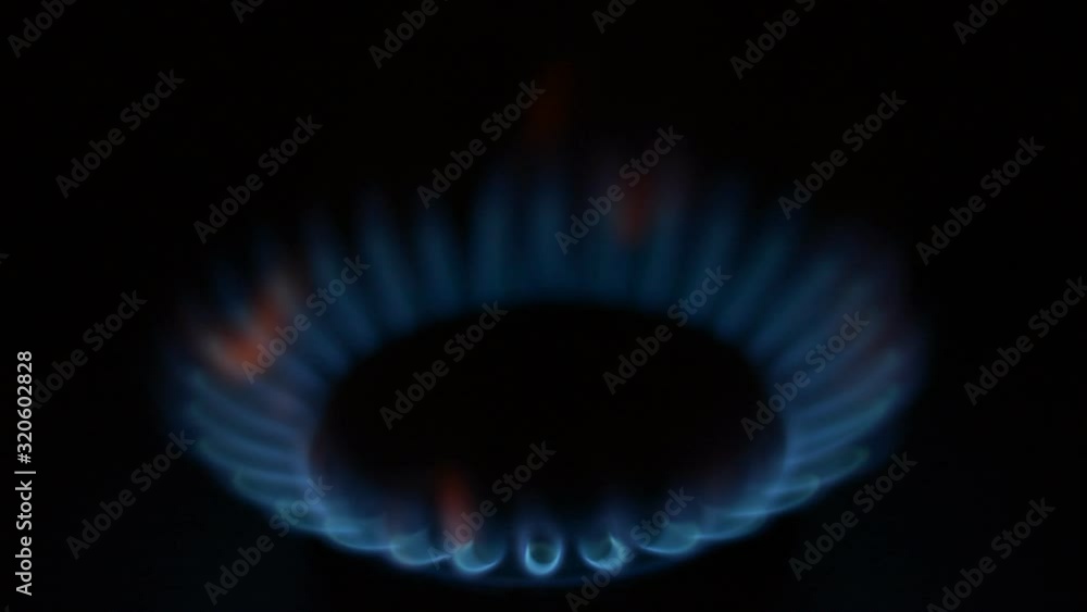 Gas burner on black background Gas burner on black background