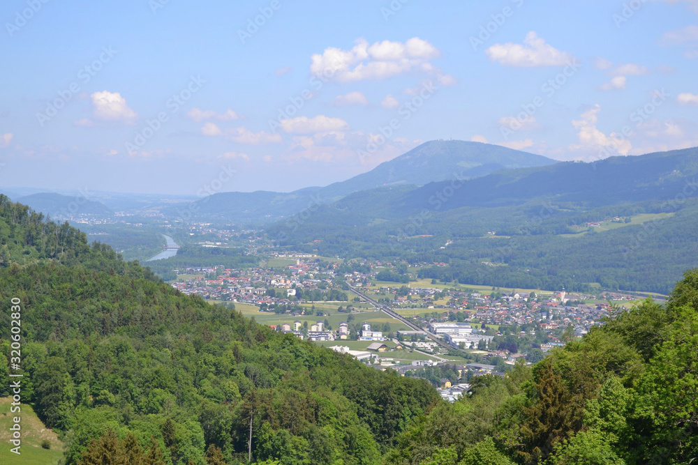 Fototapeta premium view to a valley at summer