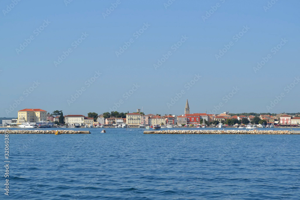 view to rovinje from the boat