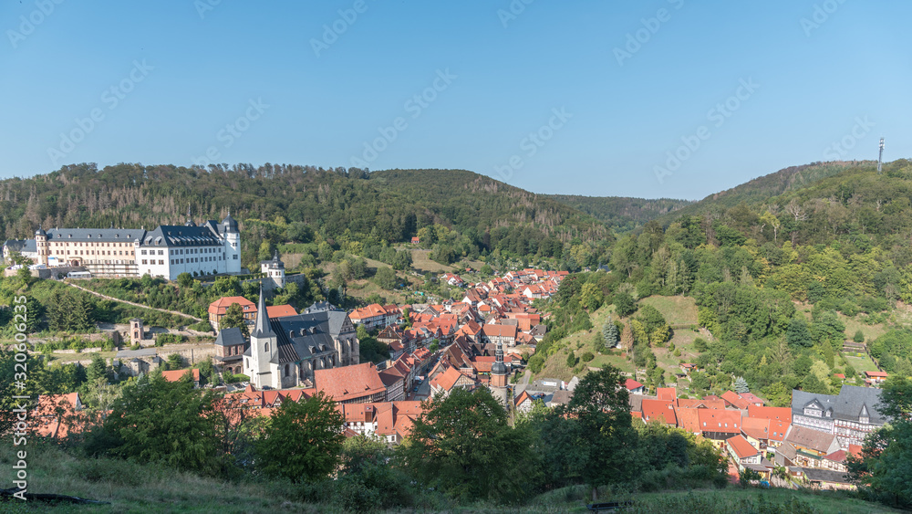 Stolberg im Harz Schloss- und Stadtansicht