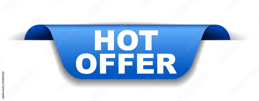 blue vector banner hot offer blue vector banner hot offer