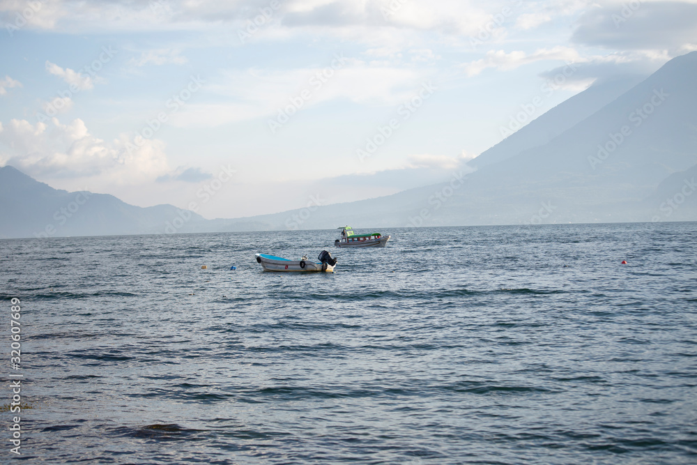 Boats In Lake Atitlán