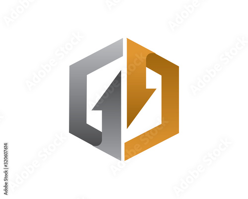 Arrow link logo template design, icon, symbol