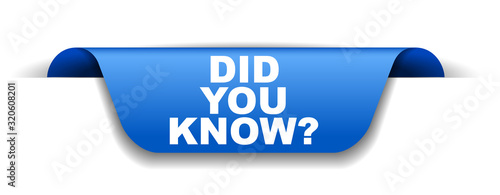 blue vector banner did you know