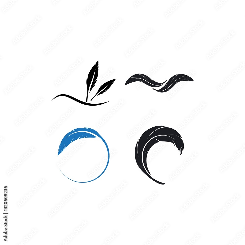 feather logo vector template feather logo vector template