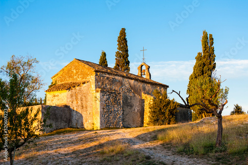 Chapel St. Sixte near Eygalieres, Provence, France photo