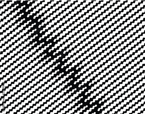 Abstract background with optical illusion wave. Black and white horizontal lines with wavy distortion effect for prints, web pages, template, posters, monochrome backgrounds and pattern