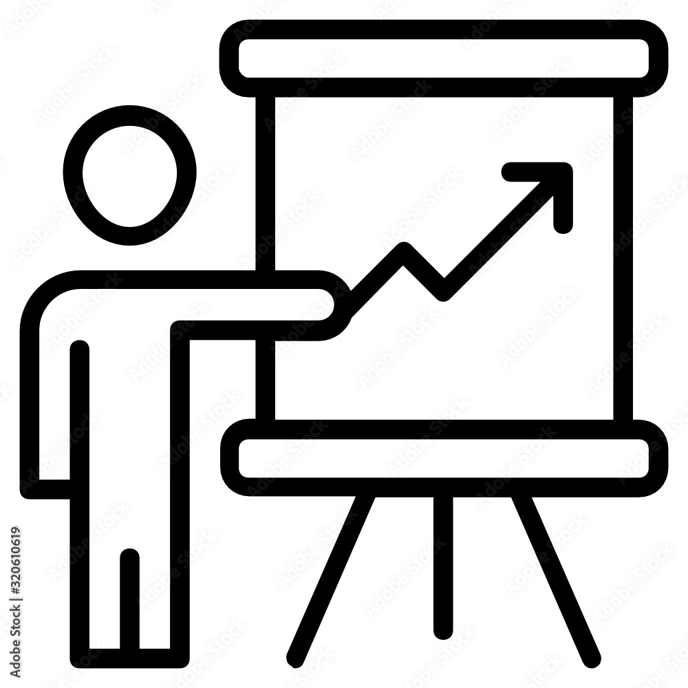 Motivational Speaker Concept, Giving Training to Employee for Motviation on white background, Man with Board Vector Icon Design Motivational Speaker Concept, Giving Training to Employee for Motviation on white background, Man with Board Vector Icon Design