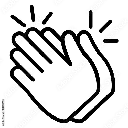 Applause Expession Concept, Clapping on White Background,  Striking Hands together Vector Icon Design,