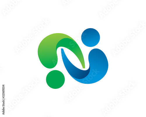 People logo template design, icon, symbol