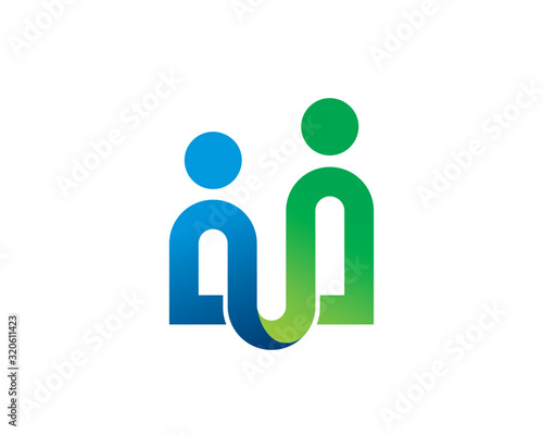 People logo template design, icon, symbol