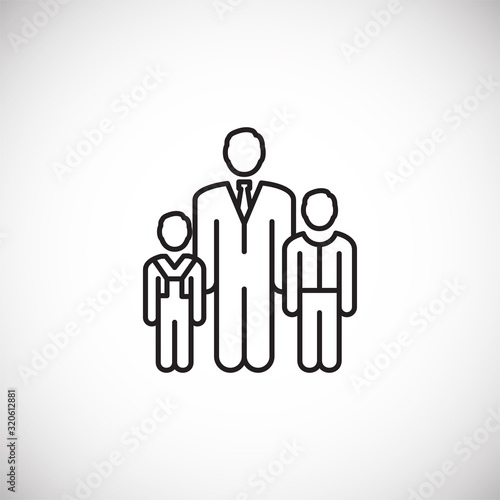Family related icon on background for graphic and web design. Creative illustration concept symbol for web or mobile app