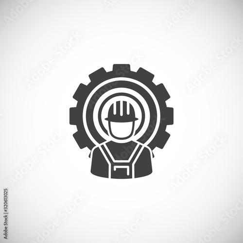 Engineering related icon on background for graphic and web design. Creative illustration concept symbol for web or mobile app
