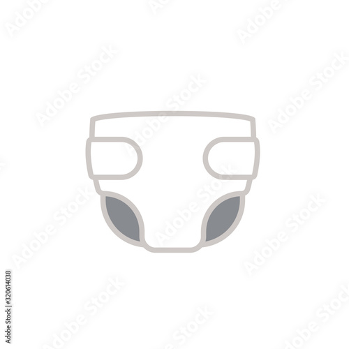 Diaper icon. Clipart image isolated on white background