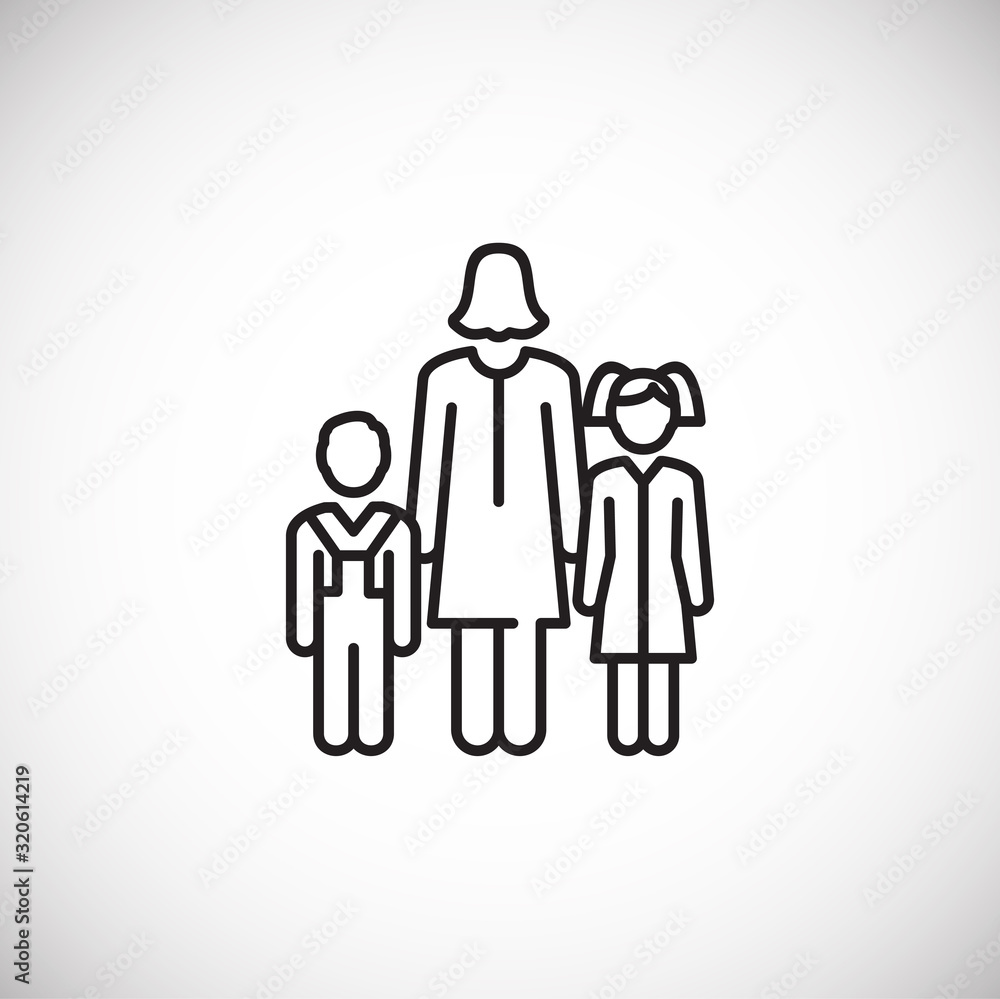 Family related icon on background for graphic and web design. Creative illustration concept symbol for web or mobile app Family related icon on background for graphic and web design. Creative illustration concept symbol for web or mobile app