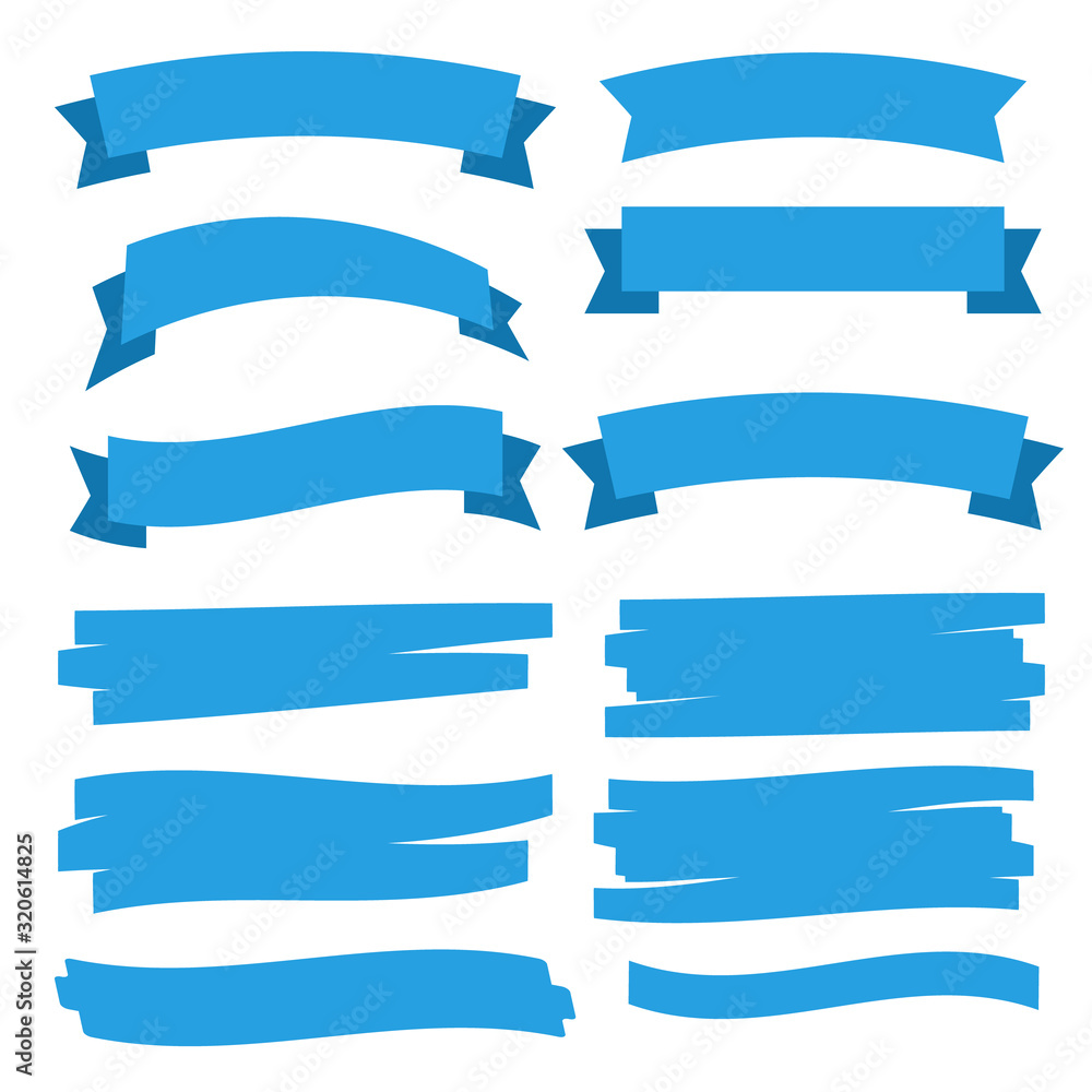 Glossy waving ribbon banners labels. Banner ribbon vector set Glossy waving ribbon banners labels. Banner ribbon vector set