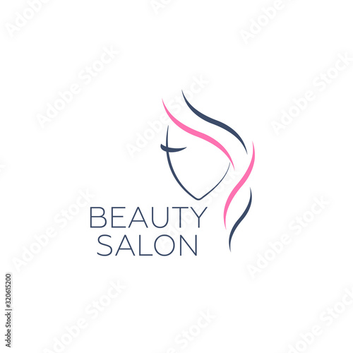 Logo template for hair salon, beauty salon, cosmetic procedures, spa center. Beauty logo for hair salon
