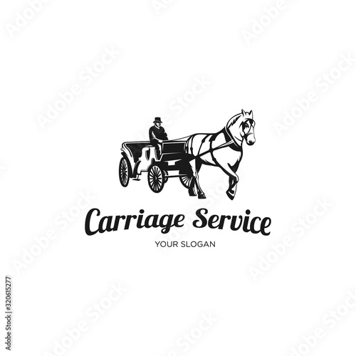 vintage carriage service logo photo