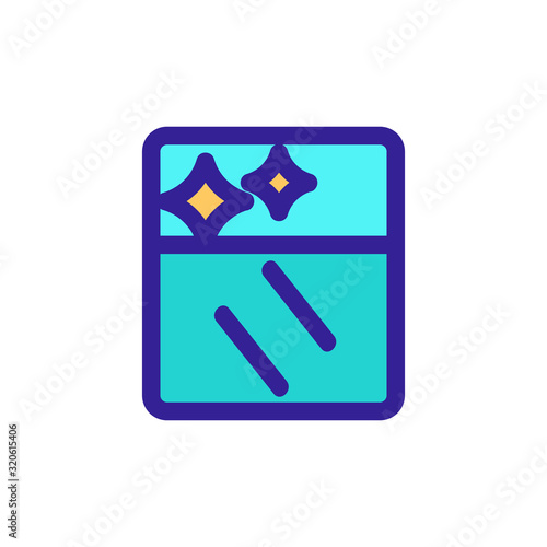 Clean windows icon vector. A thin line sign. Isolated contour symbol illustration